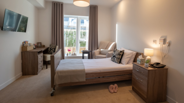 bedroom at Glencorse Care Home